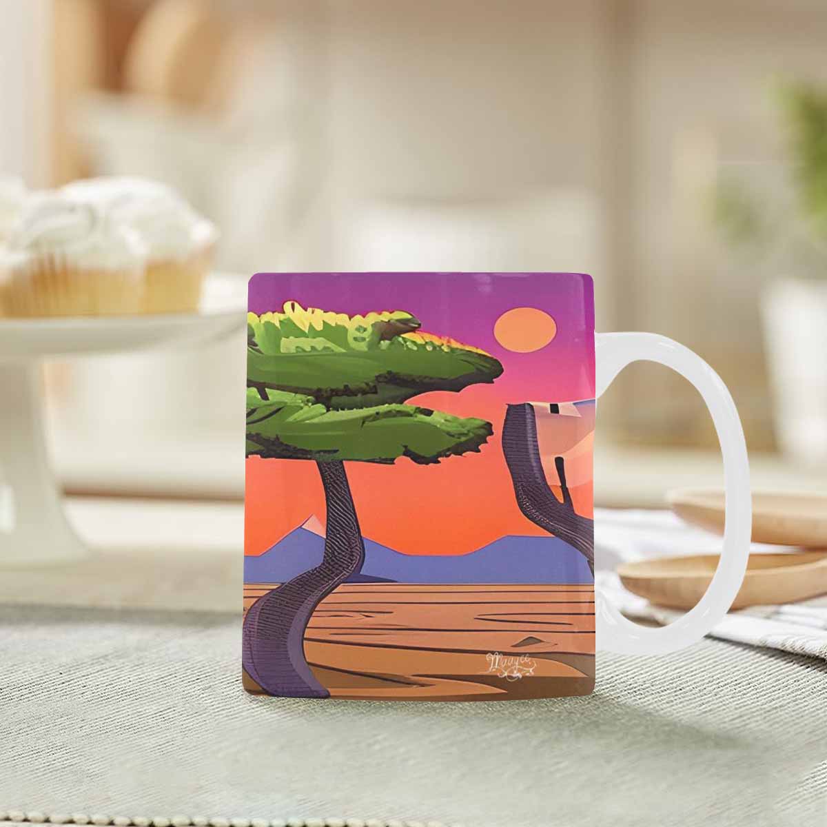 Coffee Mug, tea cup, desert scene, design 93