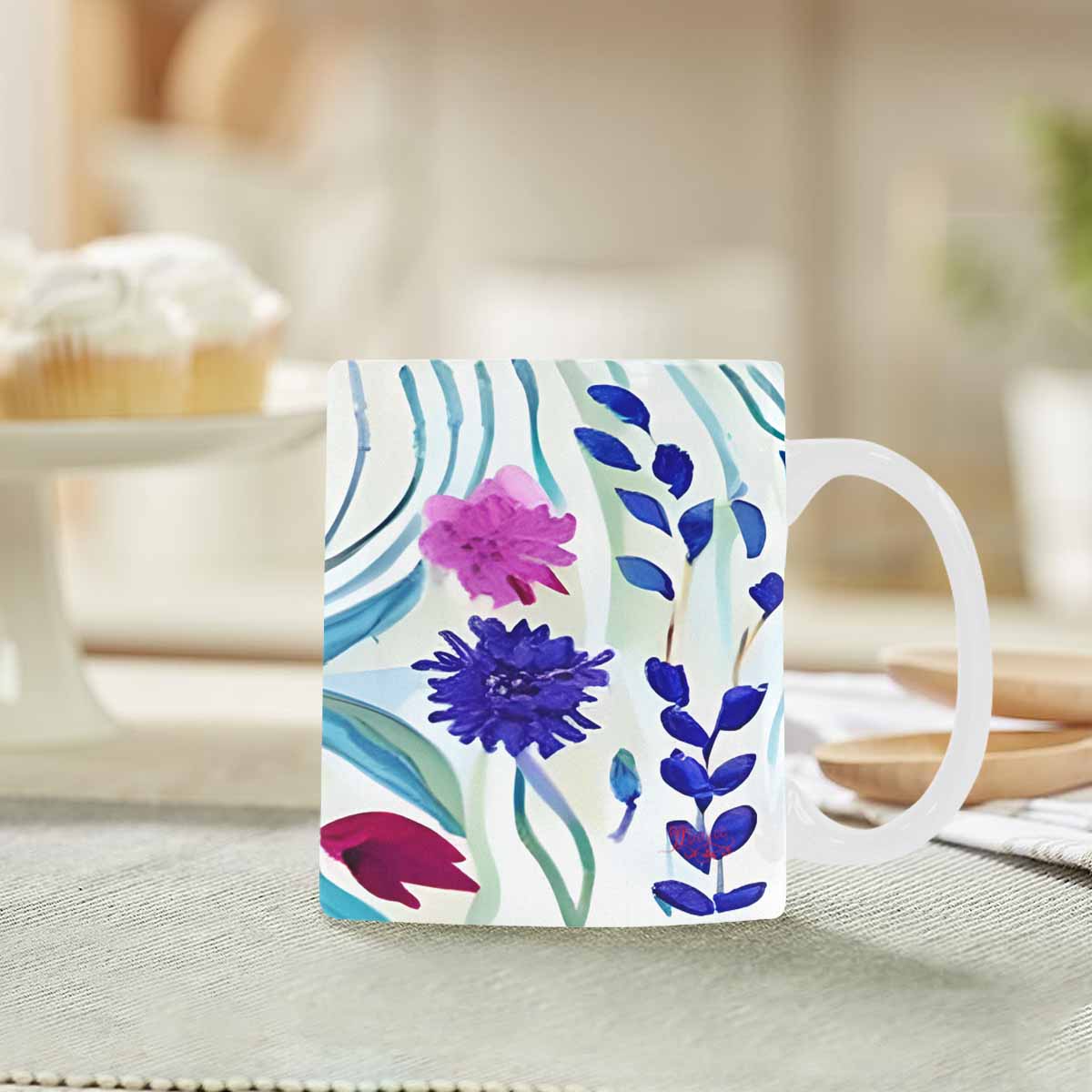 Quality Mug, coffee mug, tea cup, Bright florals, Set 1, Design 29