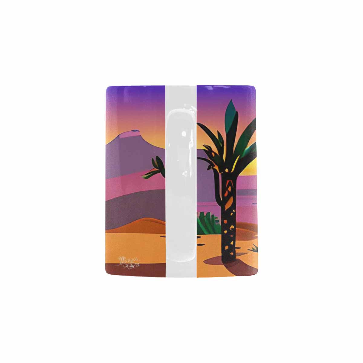 Coffee Mug, tea cup, desert scene, design 85