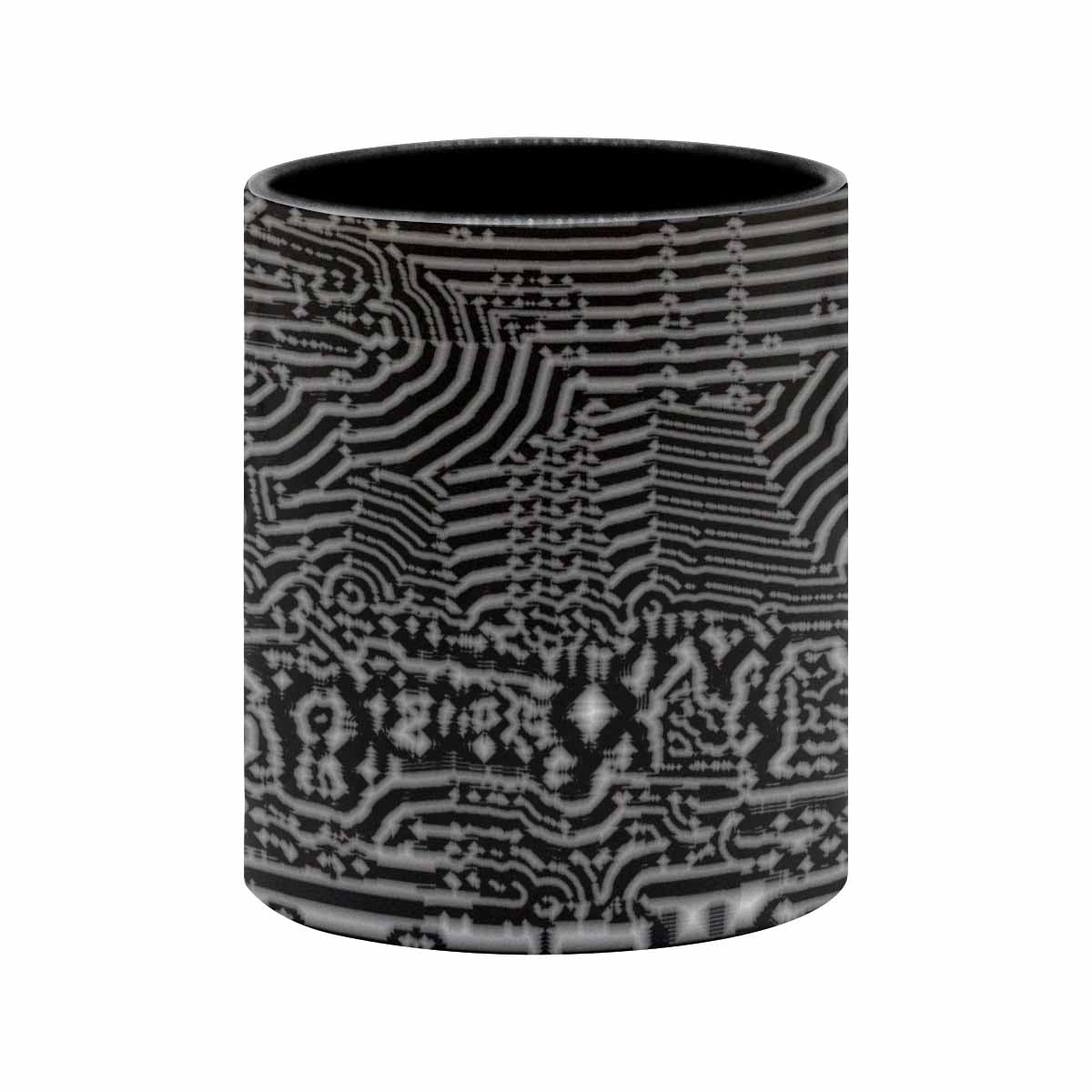 Coffee Mug, tea cup, black core, abstract, design 120