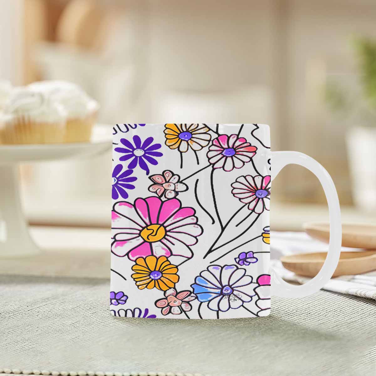 Quality Mug, coffee mug, tea cup, Set 1A, Mixed Floral design 3