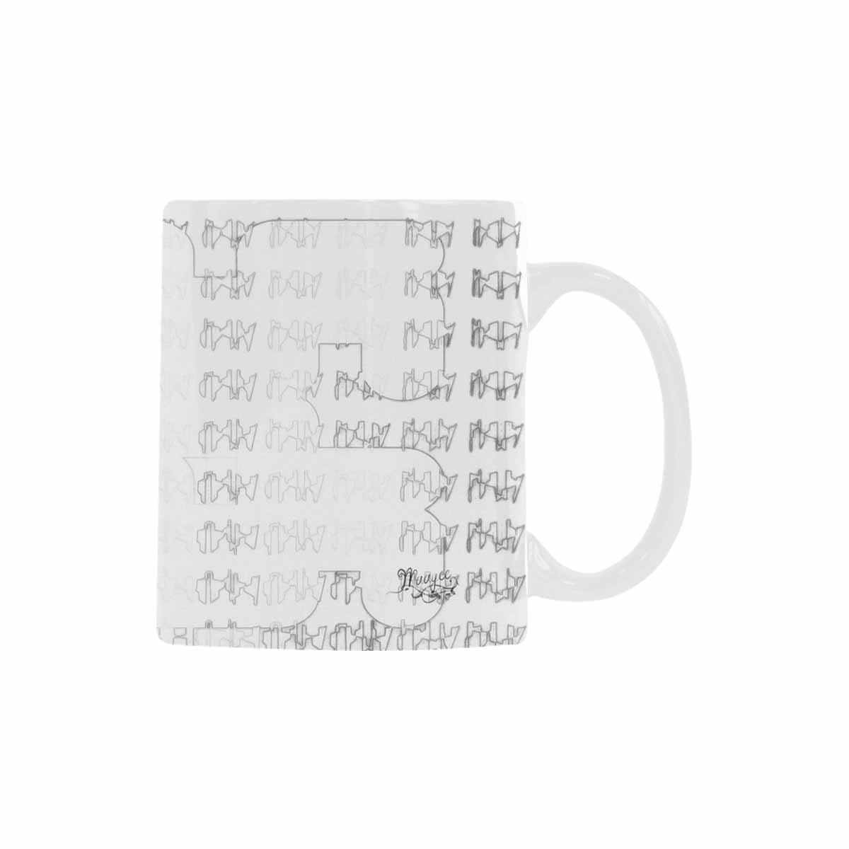 Quality Mug, coffee mug, tea cup, B & W Abstract, Set 1, design 102