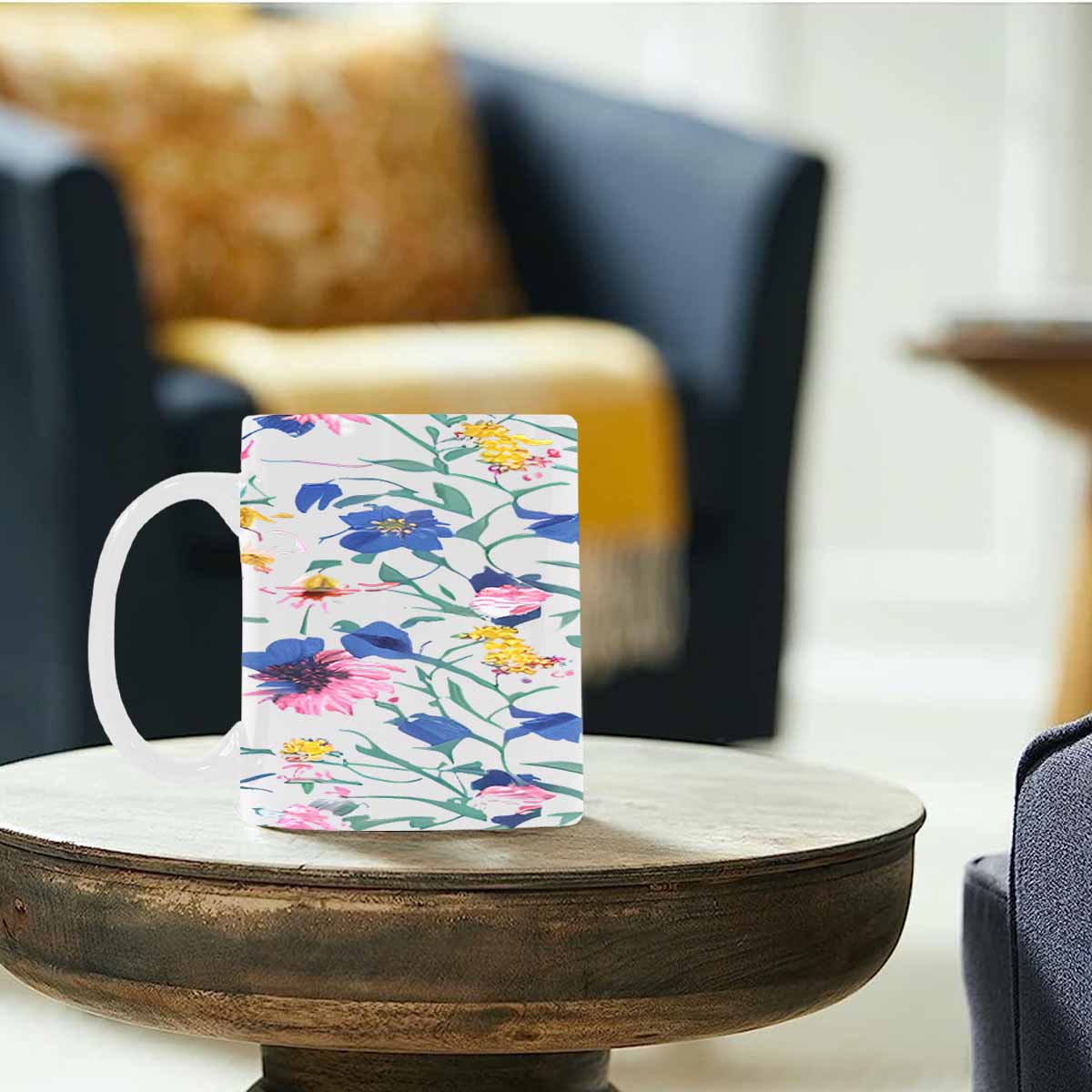 Quality Mug, coffee mug, tea cup, Bright florals, Set 2, design 32