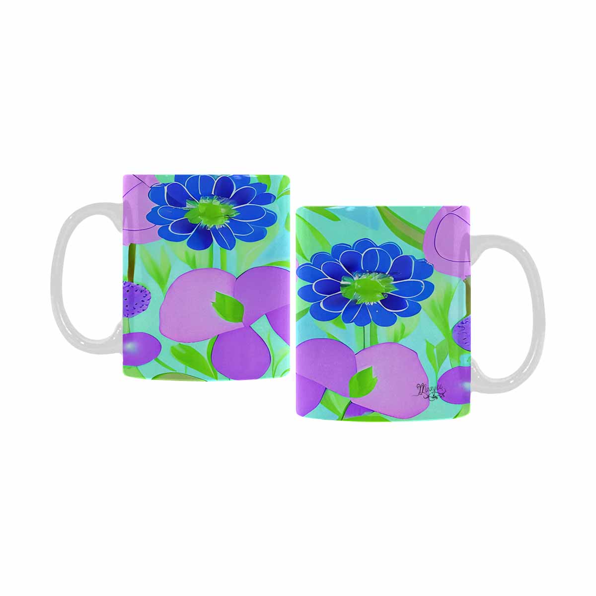 Quality Mug, coffee mug, tea cup, Bright florals, Set 1, Design 127