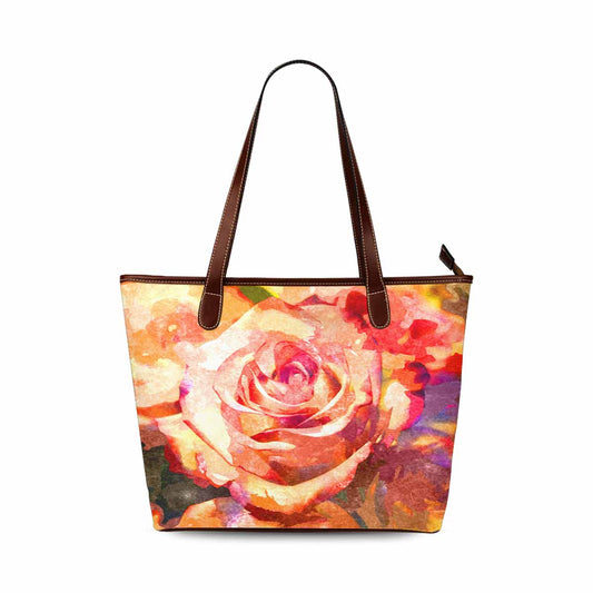 Classic Fabric handbag, watercolor floral, design 221