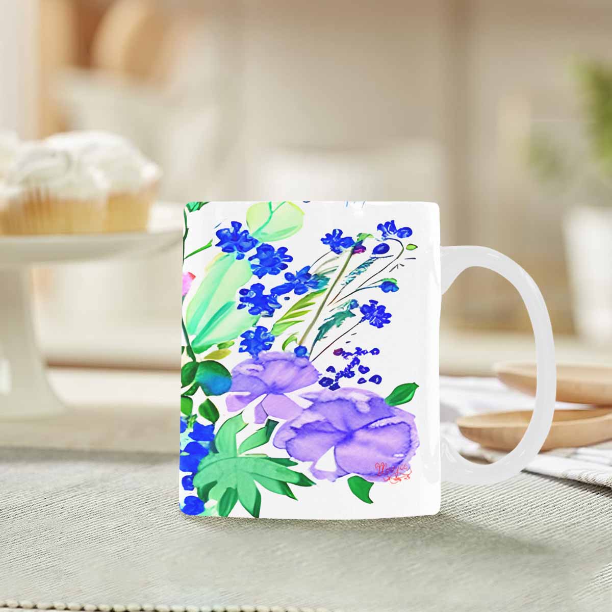 Quality Mug, coffee mug, tea cup, Bright florals, Set 1, Design 34