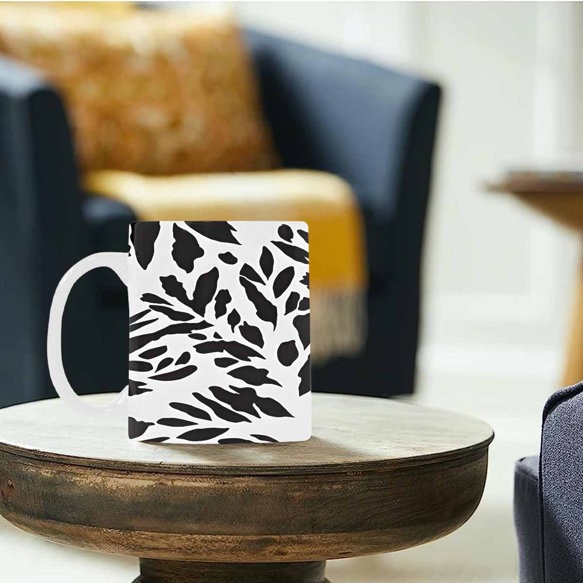 Quality Mug, coffee mug, tea cup, B & W Abstract, Set 1, design 18