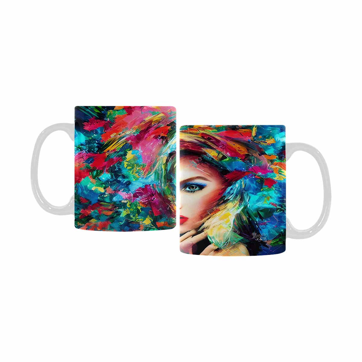 Coffee Mug, tea cup,caucasian Face, design 16