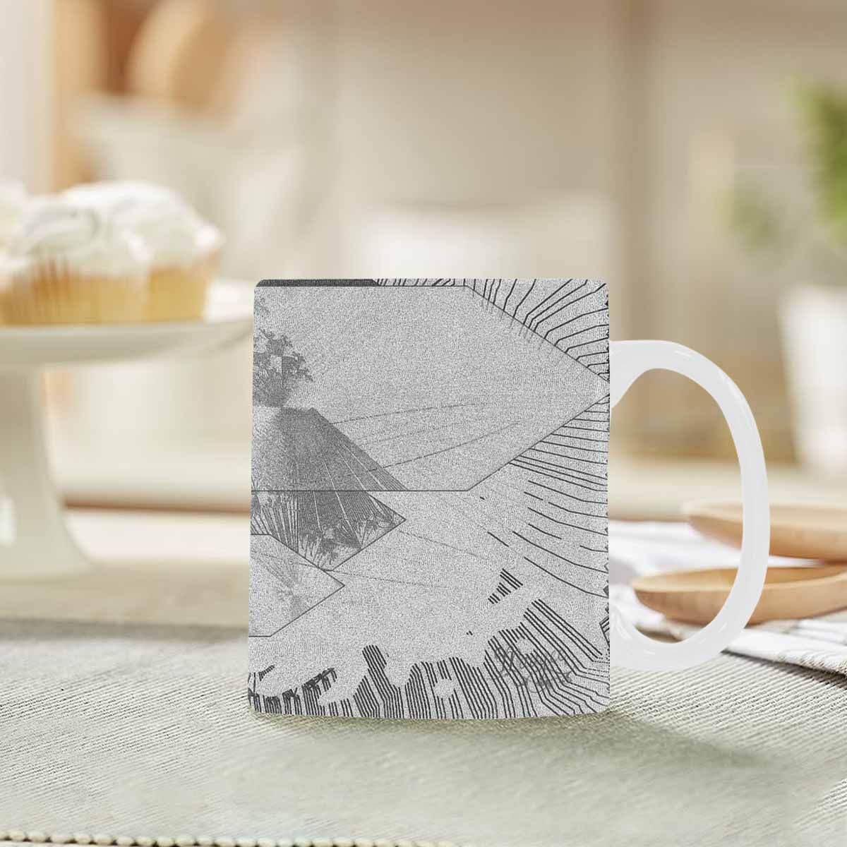 Quality Mug, coffee mug, tea cup, B & W Abstract, Set 1, design 78