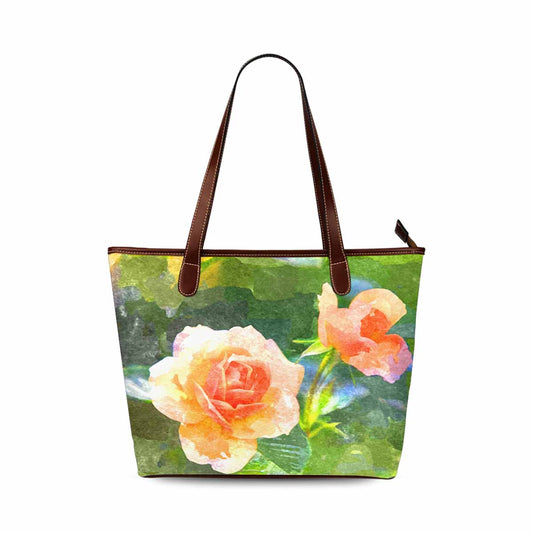 Classic Fabric handbag, watercolor floral, design 223