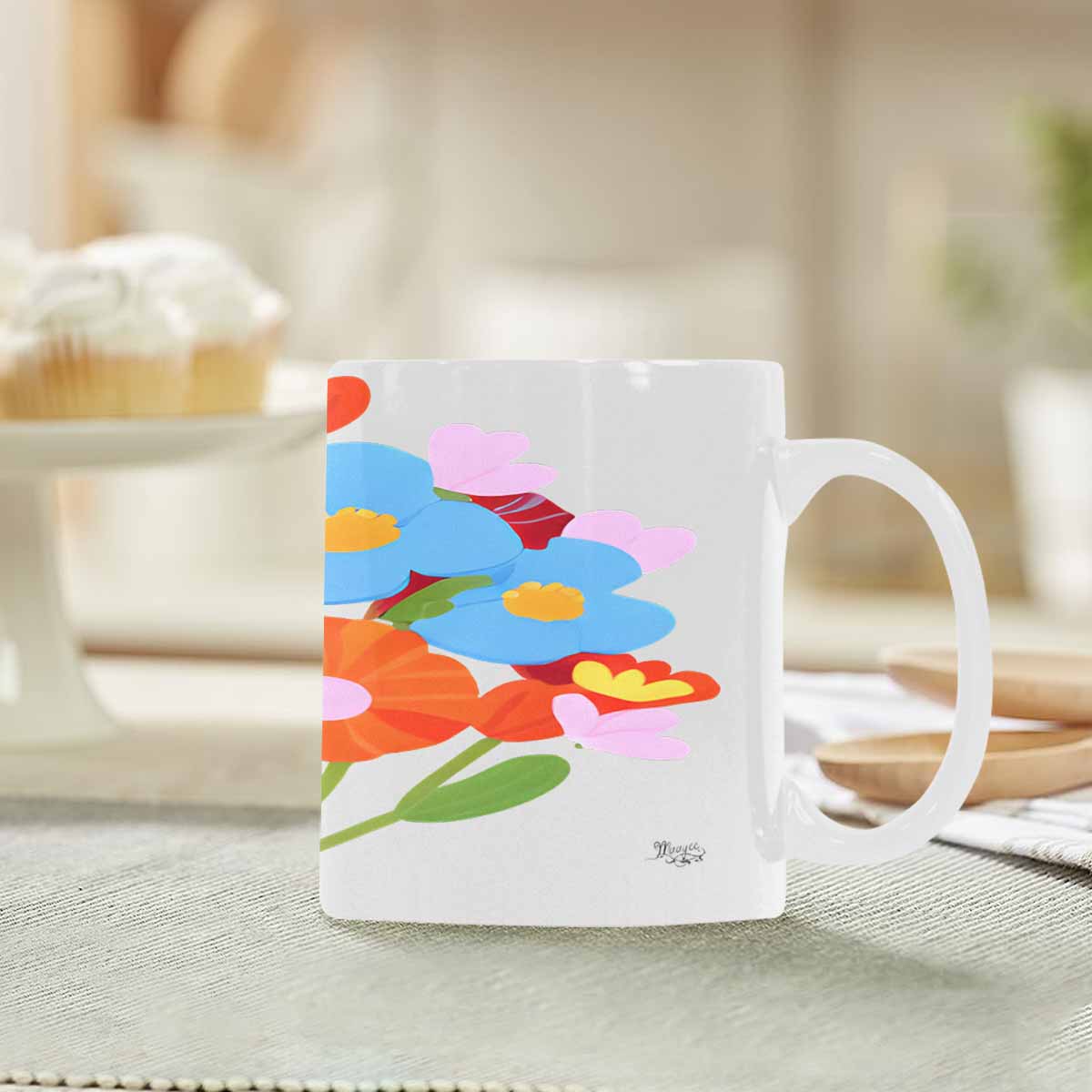 Quality Mug, coffee mug, tea cup, Bright florals, Set 2, design 11