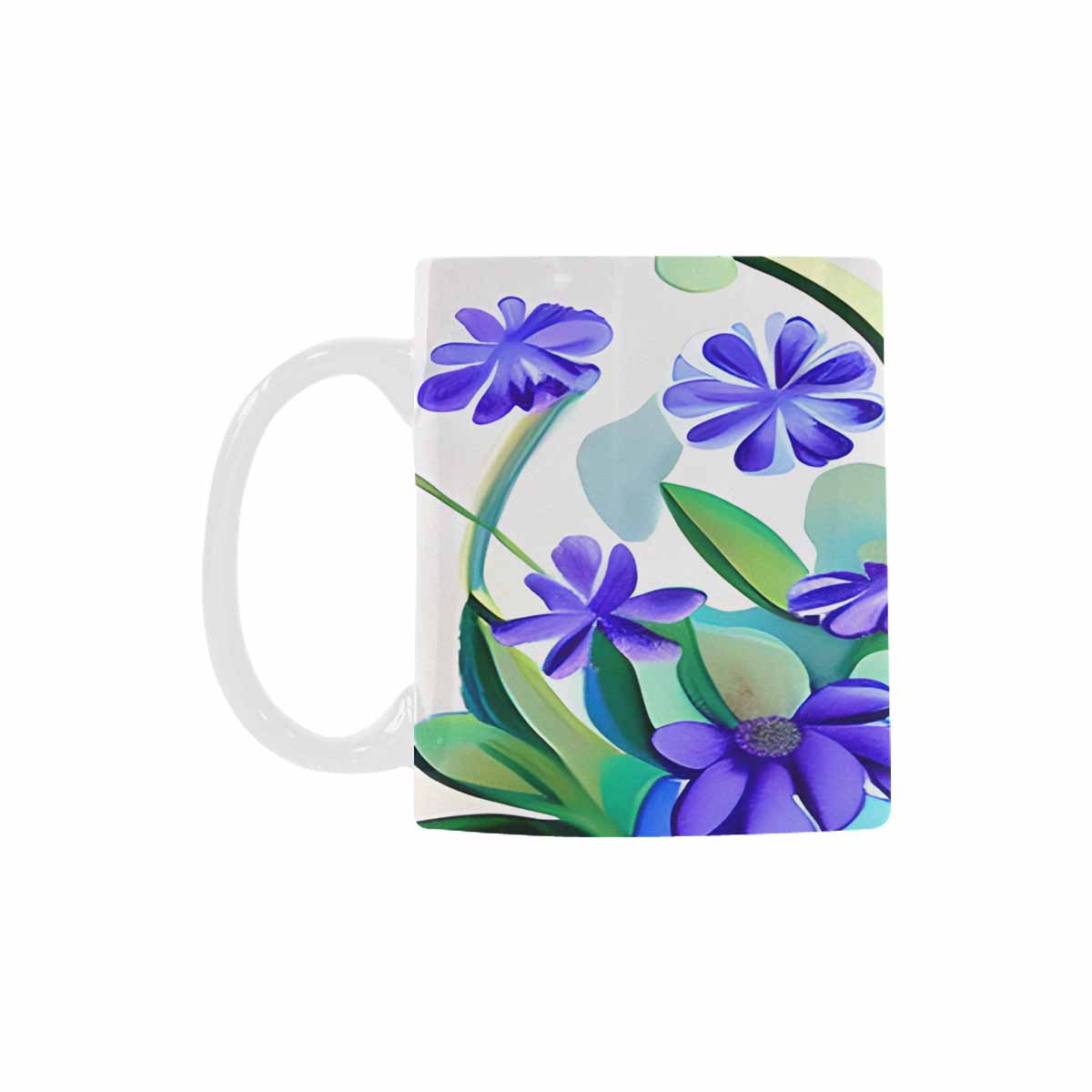 USA made Quality Mug, coffee mug, tea cup, Bright florals, Set 1, Design 61