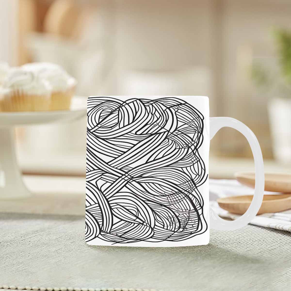 Quality Mug, coffee mug, tea cup, B & W Abstract, Set 1, design 24