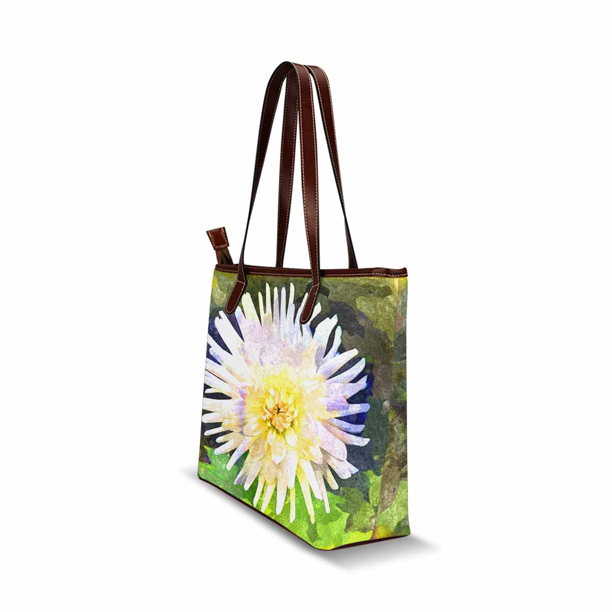 Classic Fabric handbag, watercolor floral, design 203