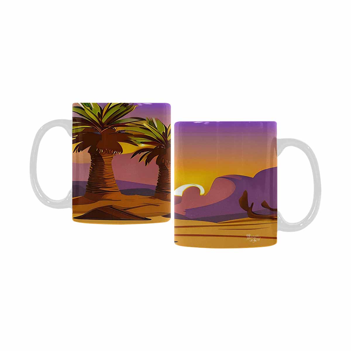 Coffee Mug, tea cup, desert scene, design 90