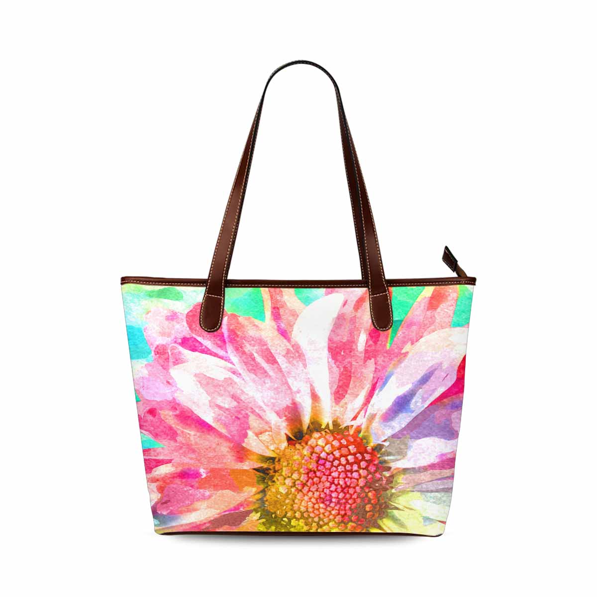 Classic Fabric handbag, watercolor floral, design 80