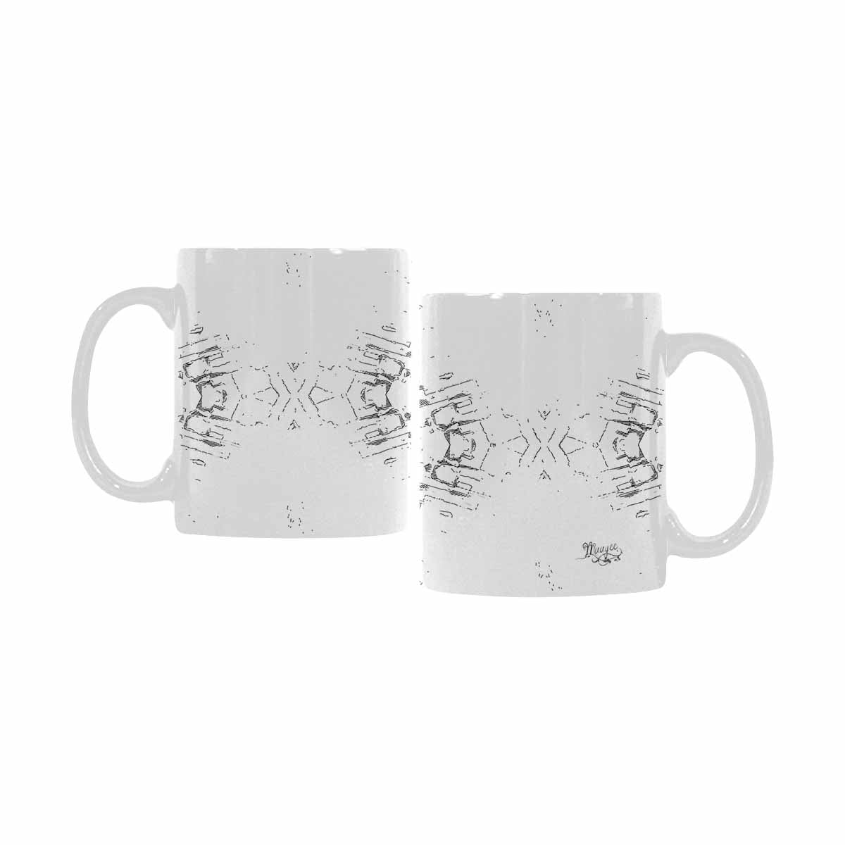 Quality Mug, coffee mug, tea cup, B & W Abstract, Set 1, design 124