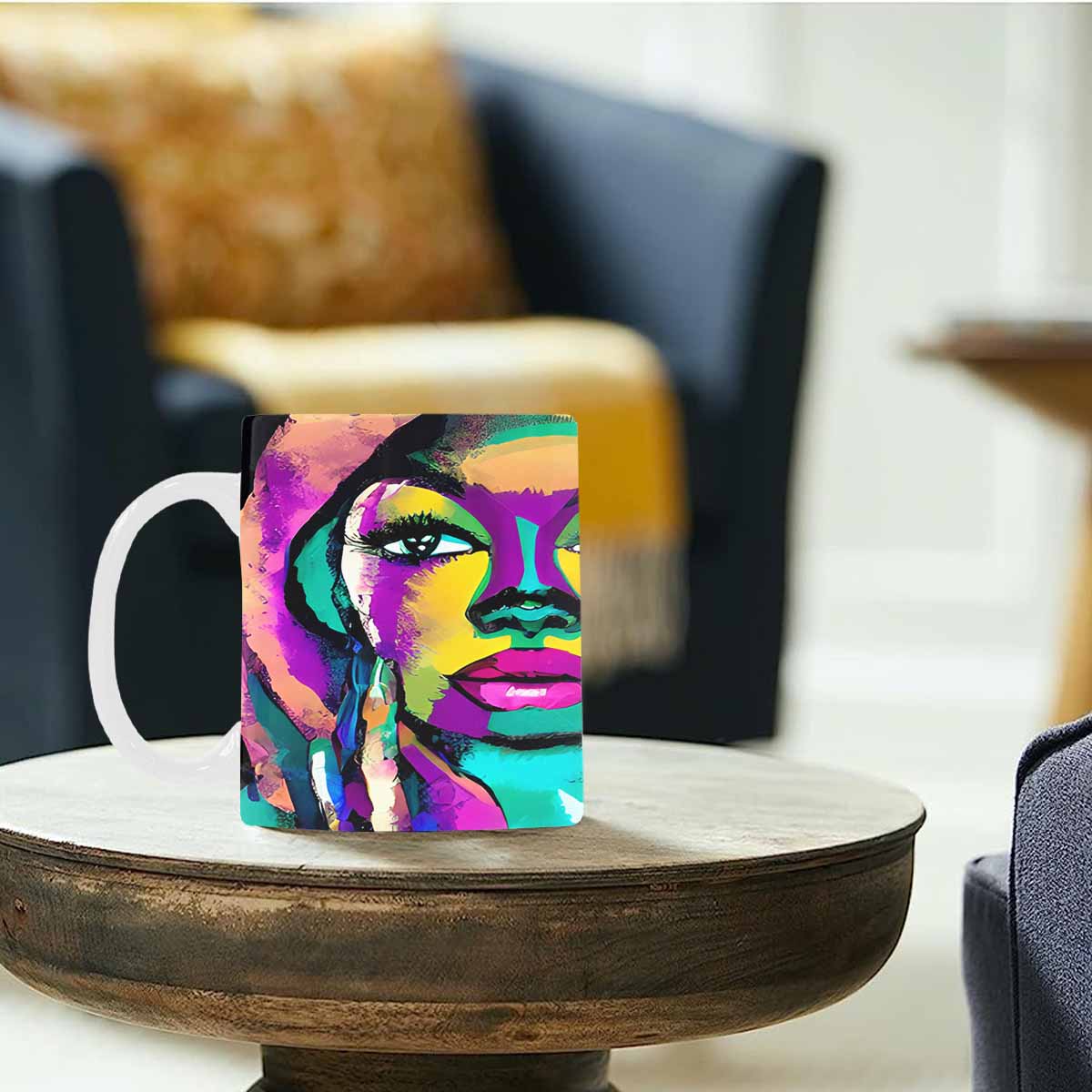 Quality Mug, coffee mug, tea cup, Black Faces, Set 1, design 26