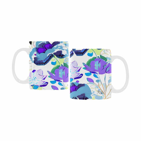 USA made Quality Mug, coffee mug, tea cup, Bright florals, Set 1A, Design 159