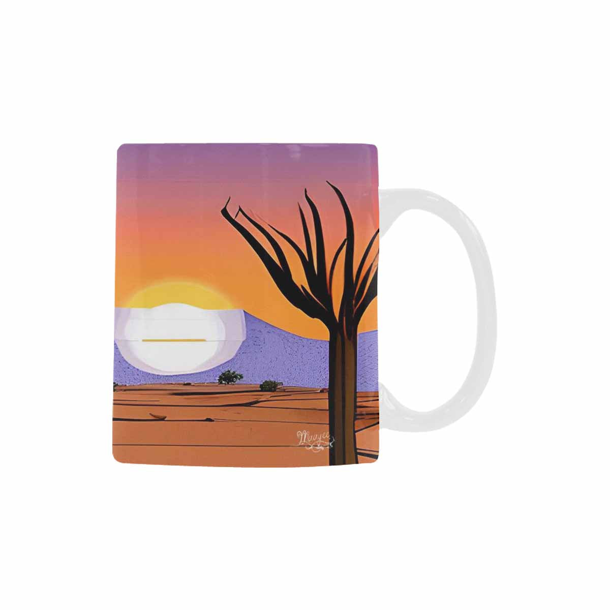 Coffee Mug, tea cup, desert scene, design 63