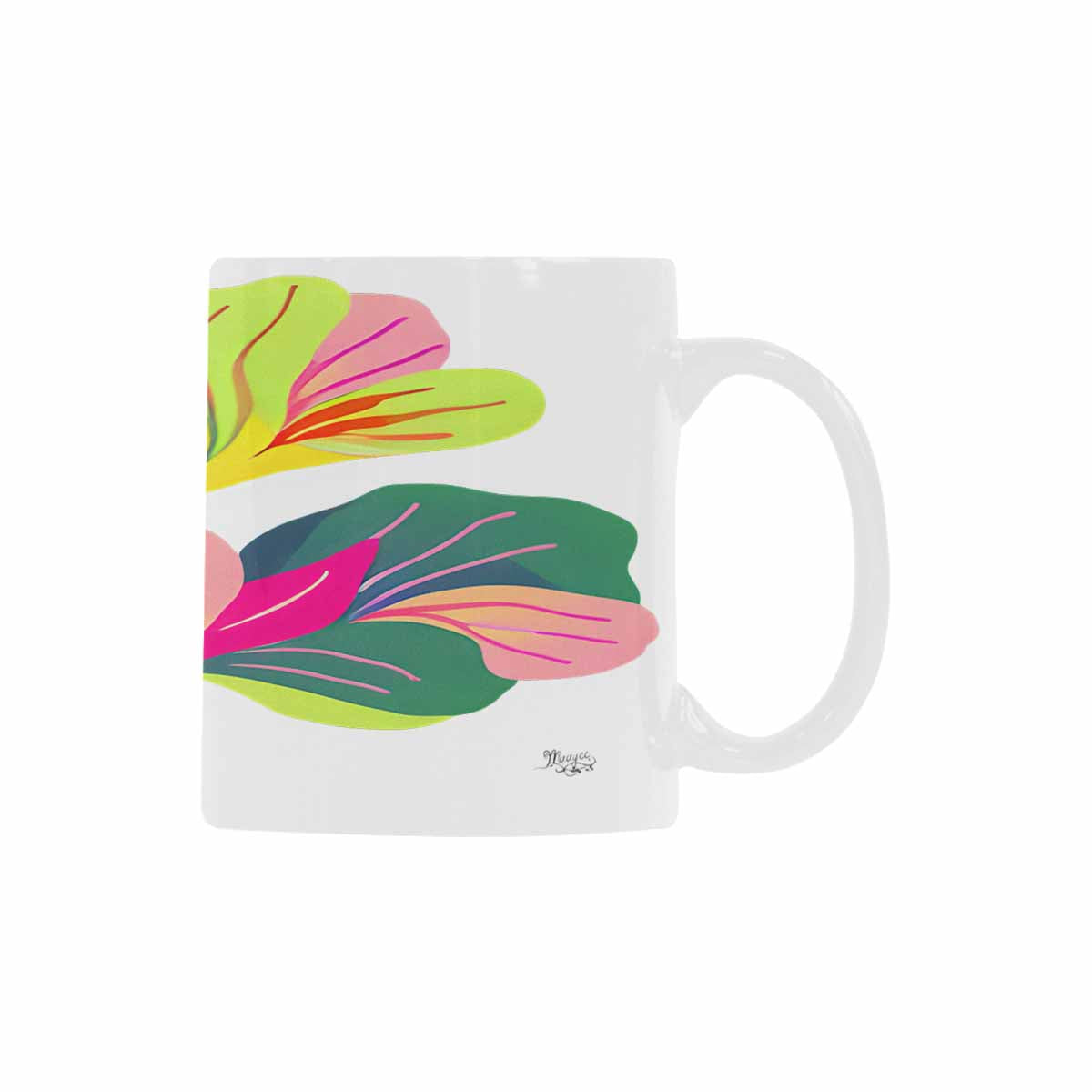 Quality Mug, coffee mug, tea cup, Bright florals, Set 2, design 95