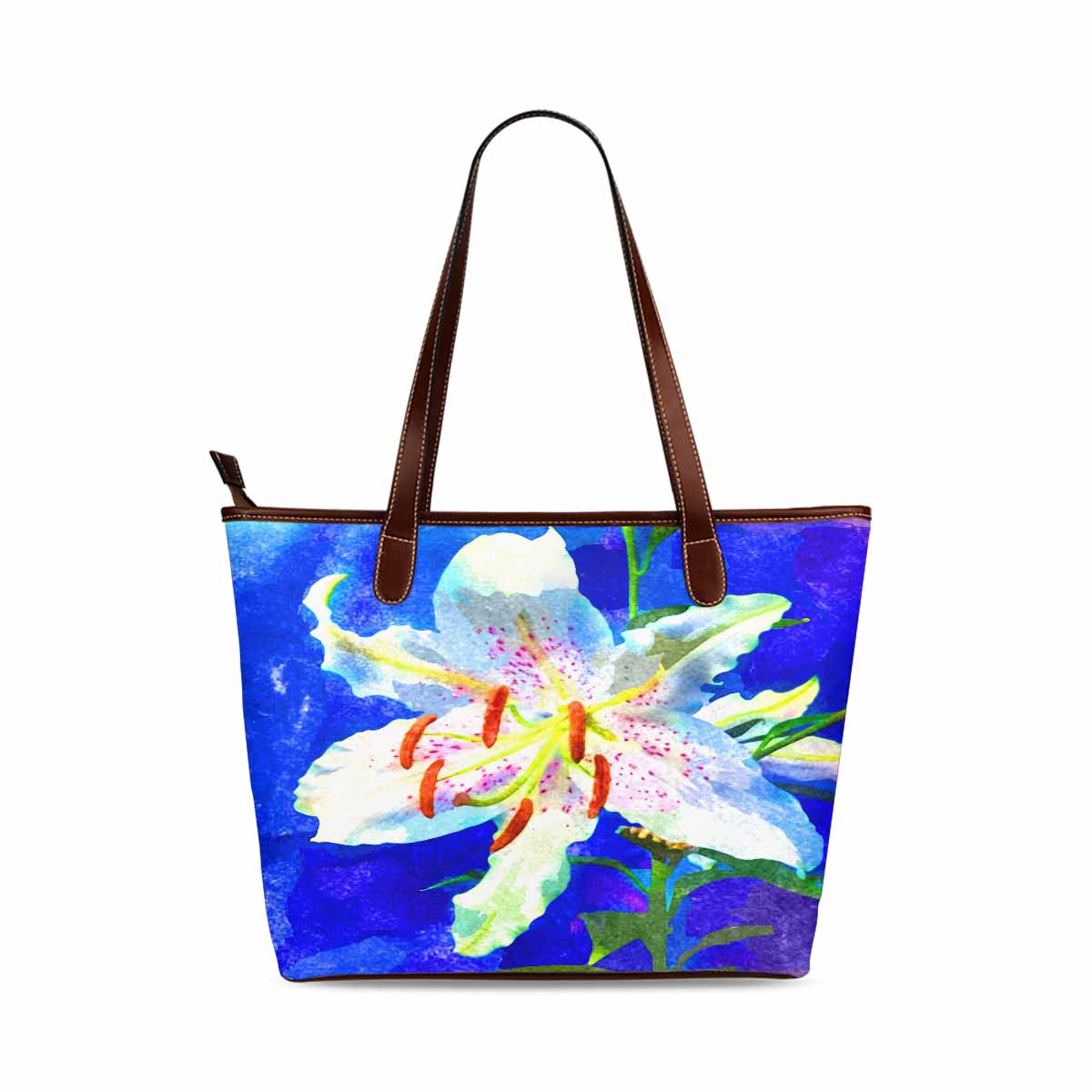 Classic Fabric handbag, watercolor floral, design 145