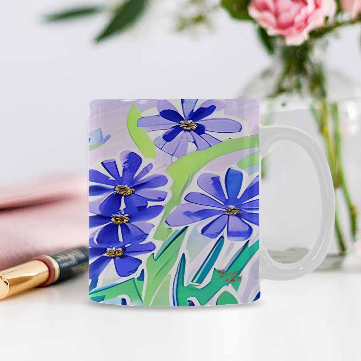 Quality Mug, coffee mug, tea cup, Bright florals, Set 1, Design 44