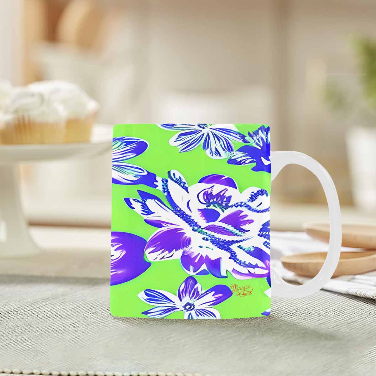 Quality Mug, coffee mug, tea cup, Bright florals, Set 1, Design 154