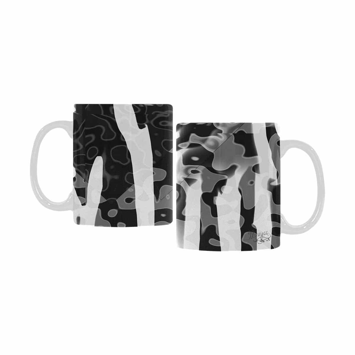 Quality Mug, coffee mug, tea cup, B & W Abstract, Set 1, design 131