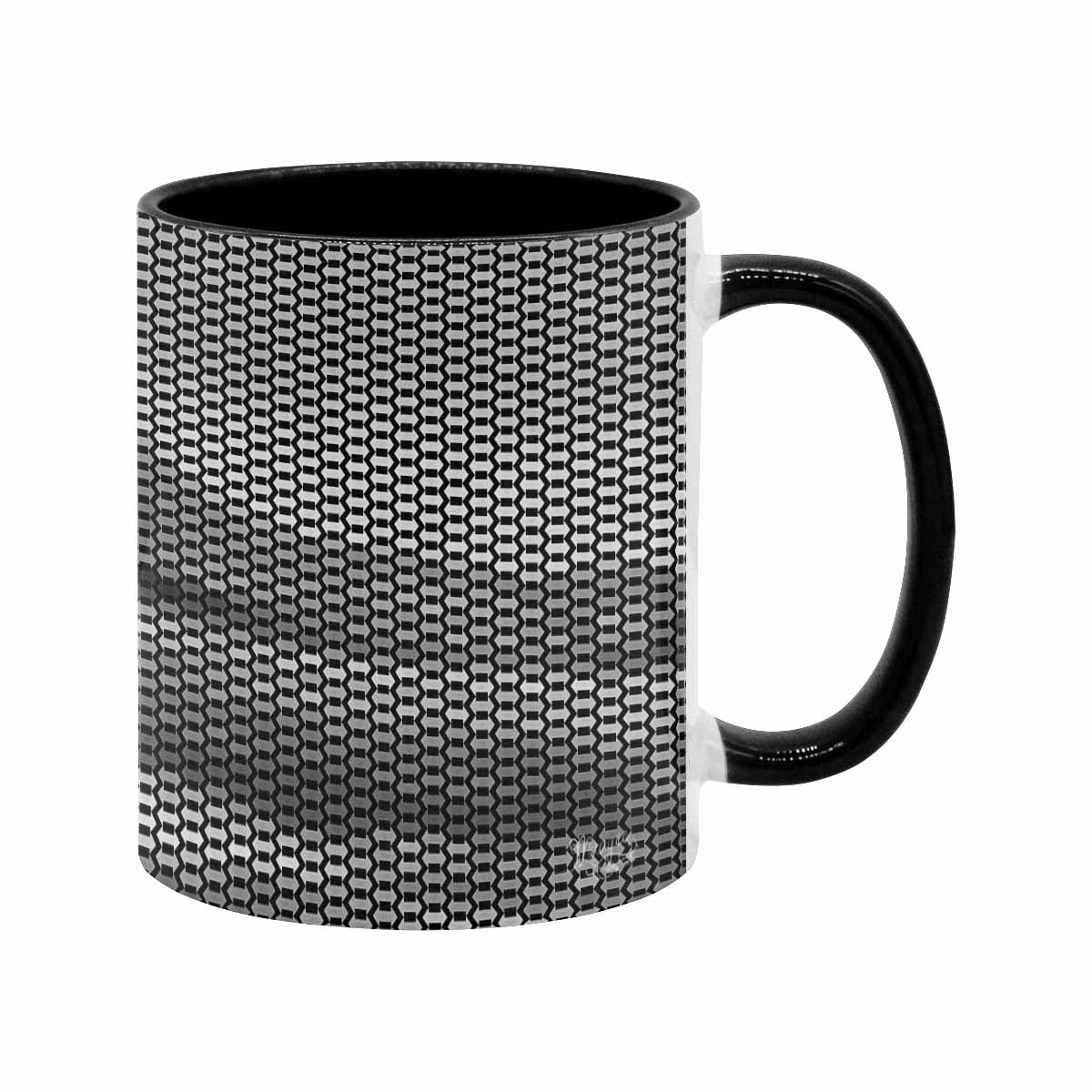 Coffee Mug, tea cup, black core, abstract, design 83