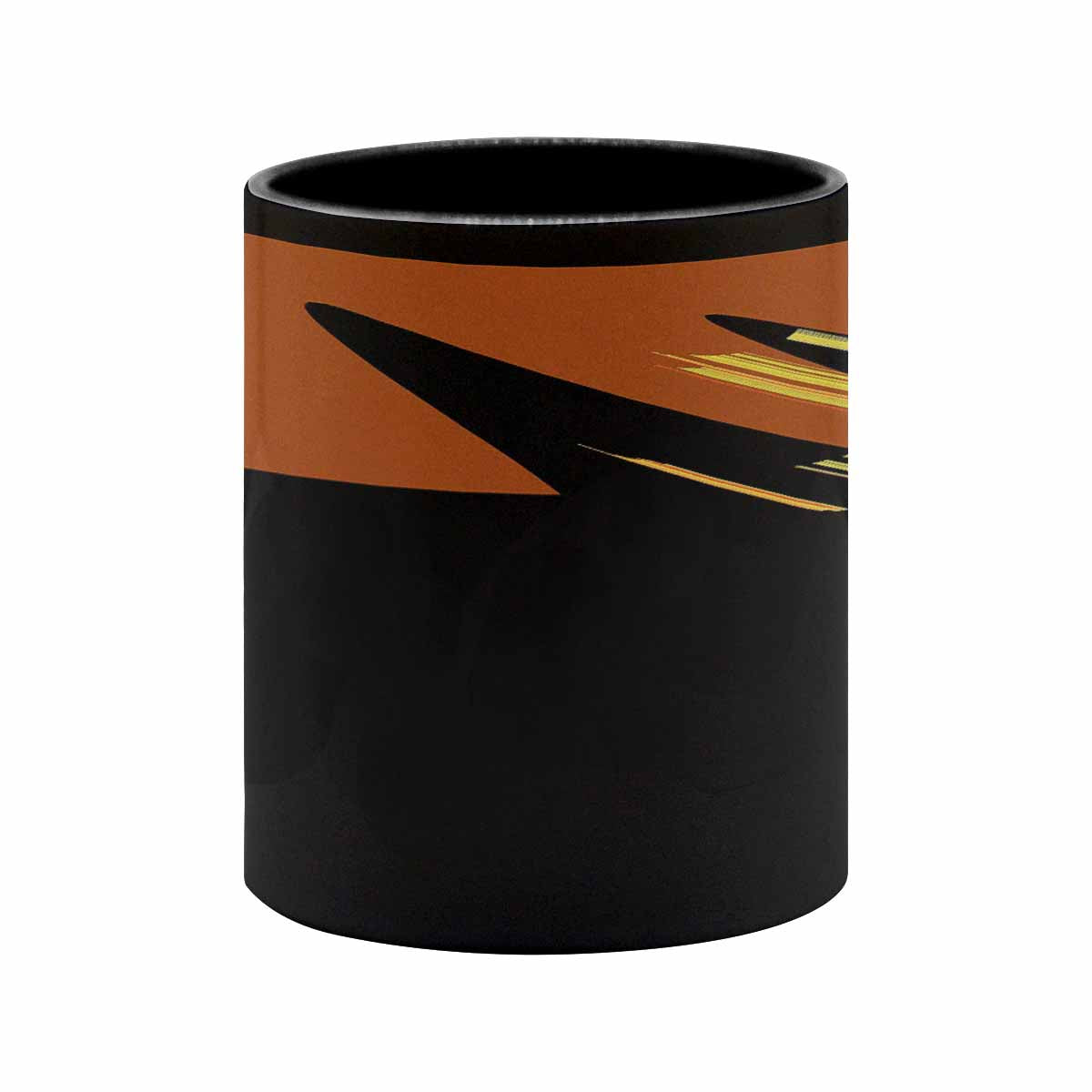 Coffee Mug, tea cup, black core, abstract, design 56