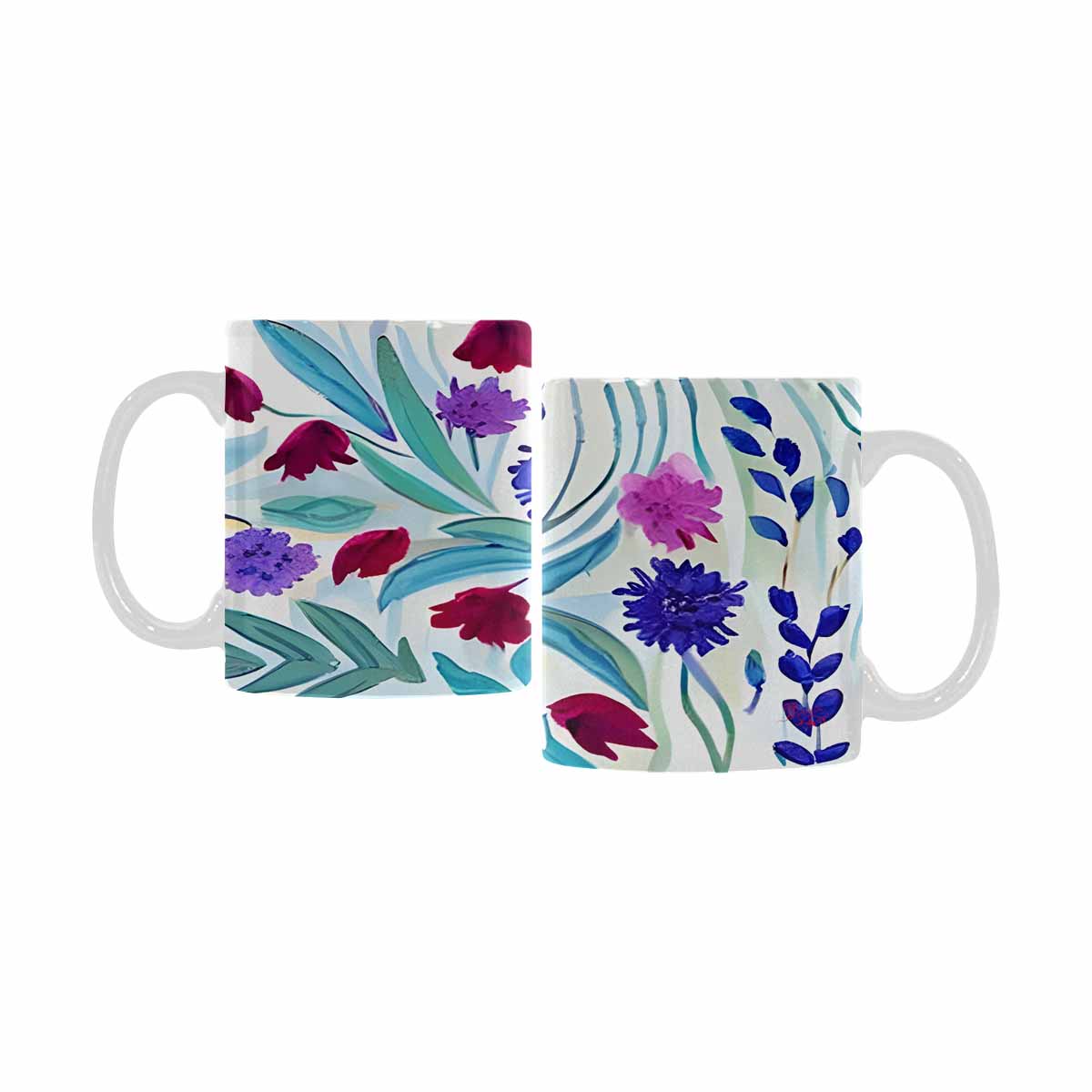 Quality Mug, coffee mug, tea cup, Bright florals, Set 1, Design 29