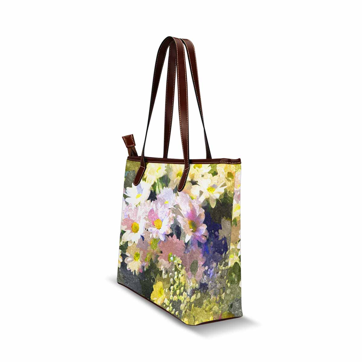 Classic Fabric handbag, watercolor floral, design 179