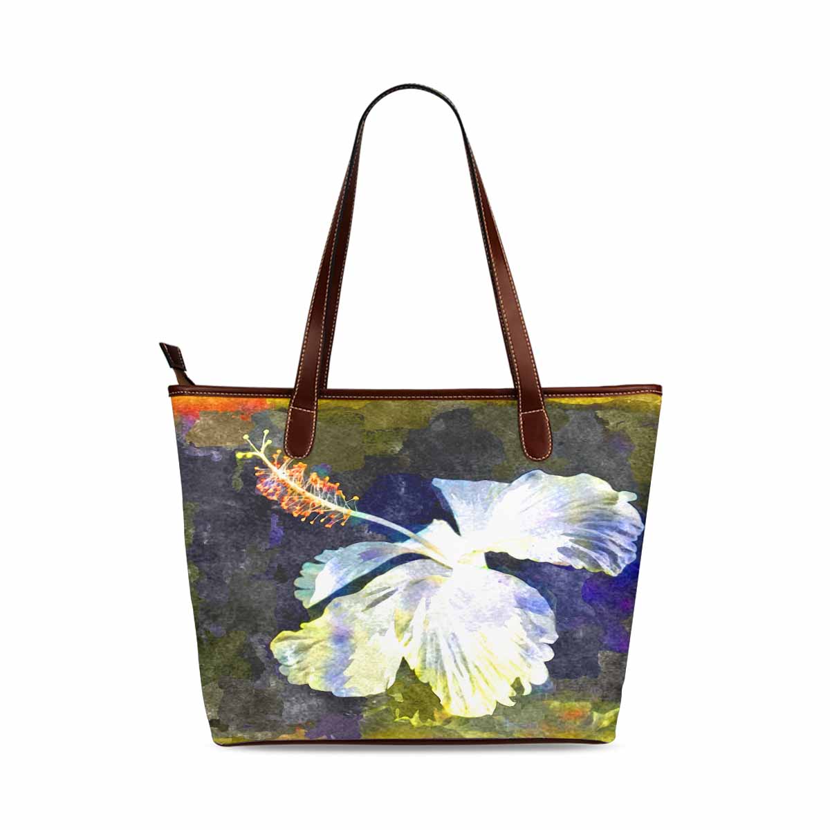 Classic Fabric handbag, watercolor floral, design 121