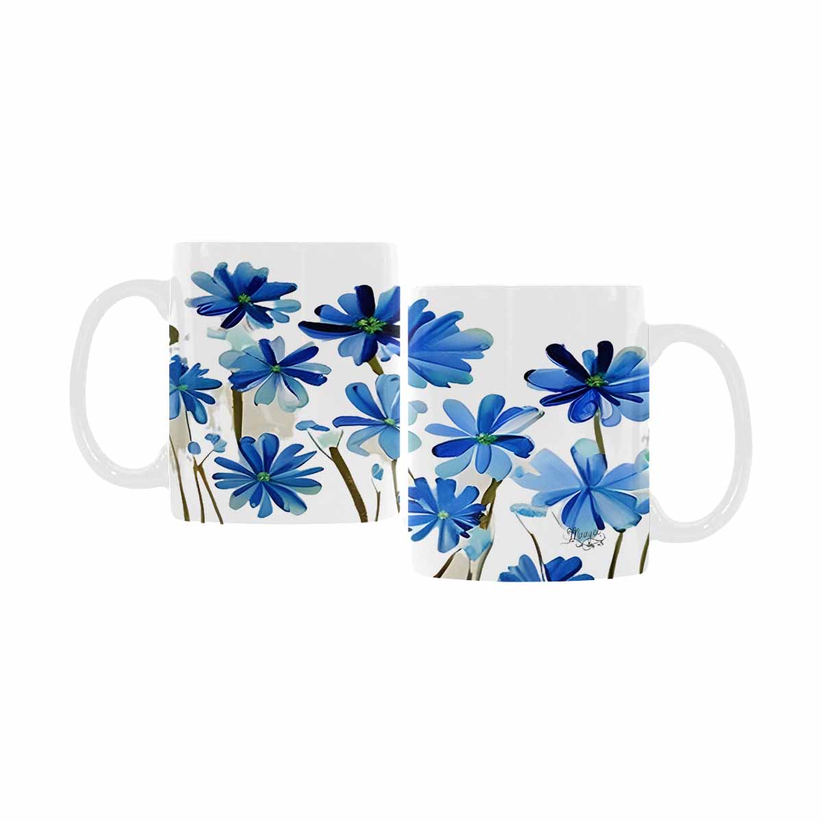 USA made Quality Mug, coffee mug, tea cup, Bright florals, Set 1A, Design 81