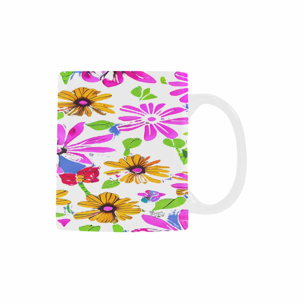 USA made, Quality Mug, coffee mug, tea cup, Set 1A, Mixed Floral design 7