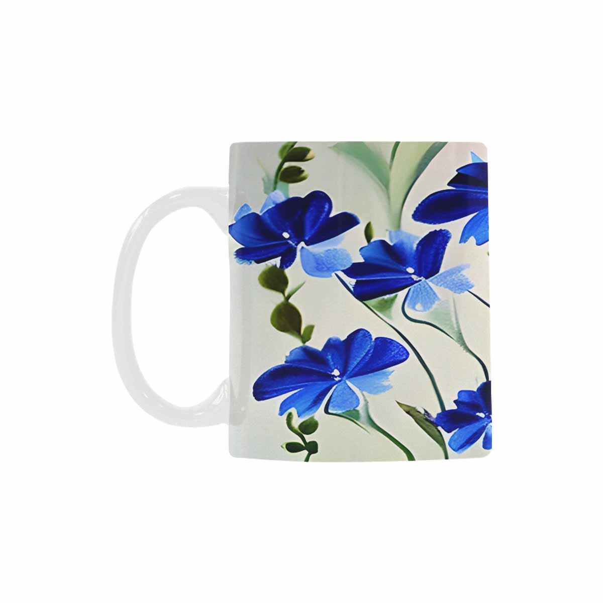 USA made Quality Mug, coffee mug, tea cup, Bright florals, Set 1, Design 80