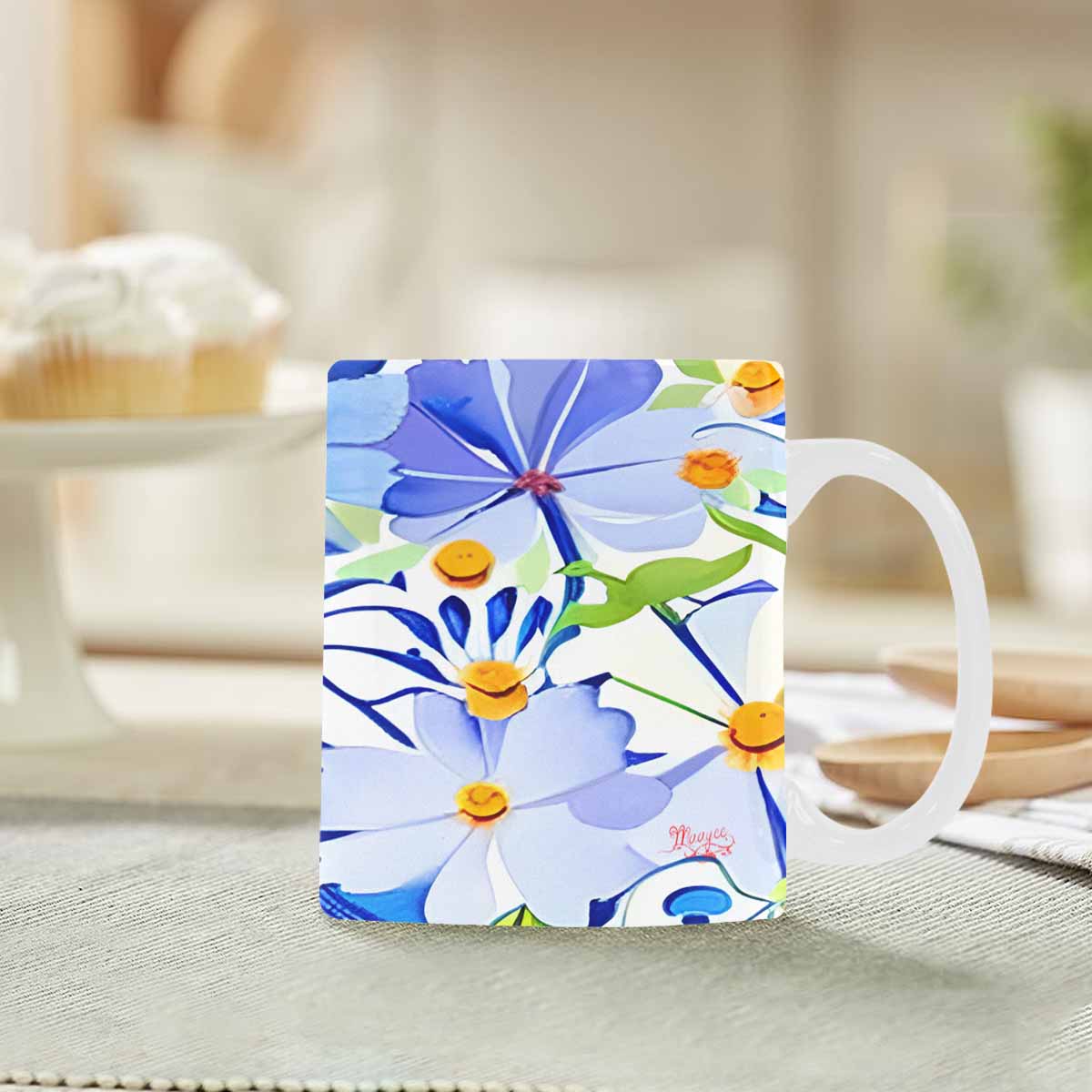 Quality Mug, coffee mug, tea cup, Bright florals, Set 1, Design 39
