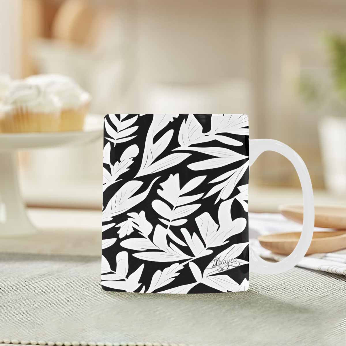 Quality Mug, coffee mug, tea cup, B & W Abstract, Set 1, design 14