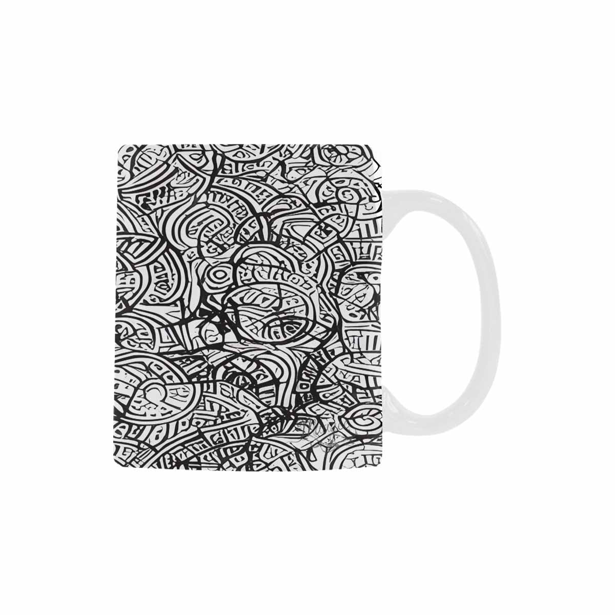 Quality Mug, coffee mug, tea cup, B & W Abstract, Set 1, design 26