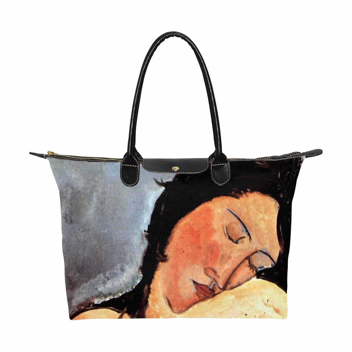 Classic handbag, Modigliani design, choice of 2 colors, Nude female