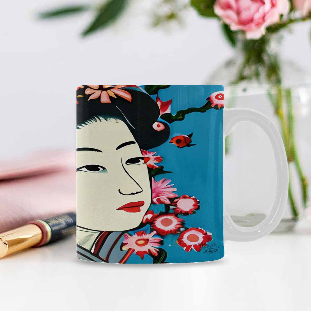 Quality Mug, coffee mug, tea cup, Asian Faces, Design 68