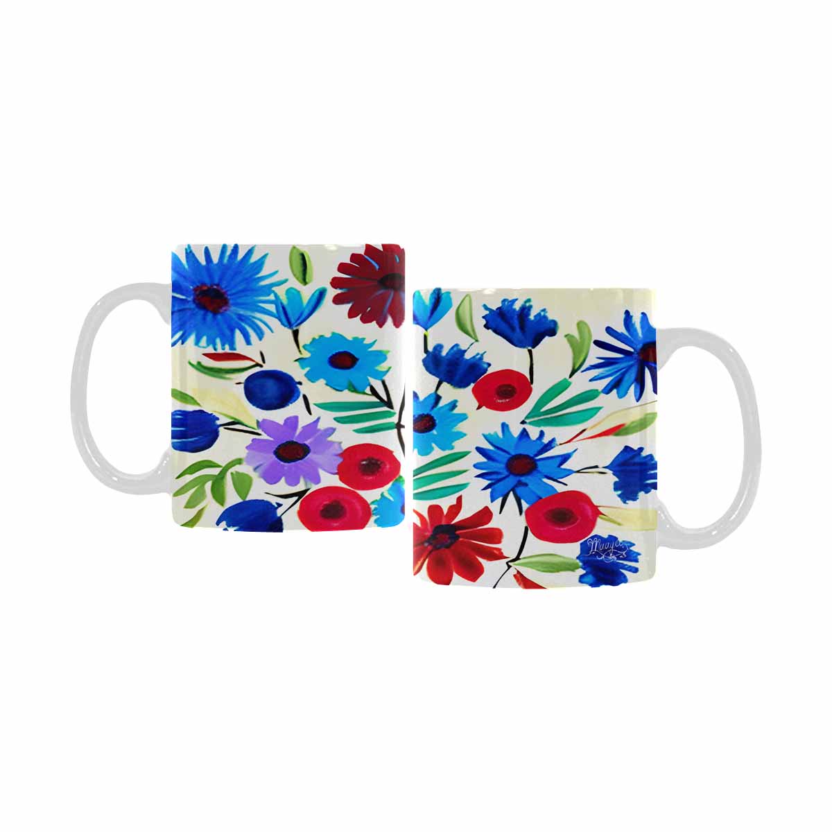 Quality Mug, coffee mug, tea cup, Bright florals, Set 1, Design 111