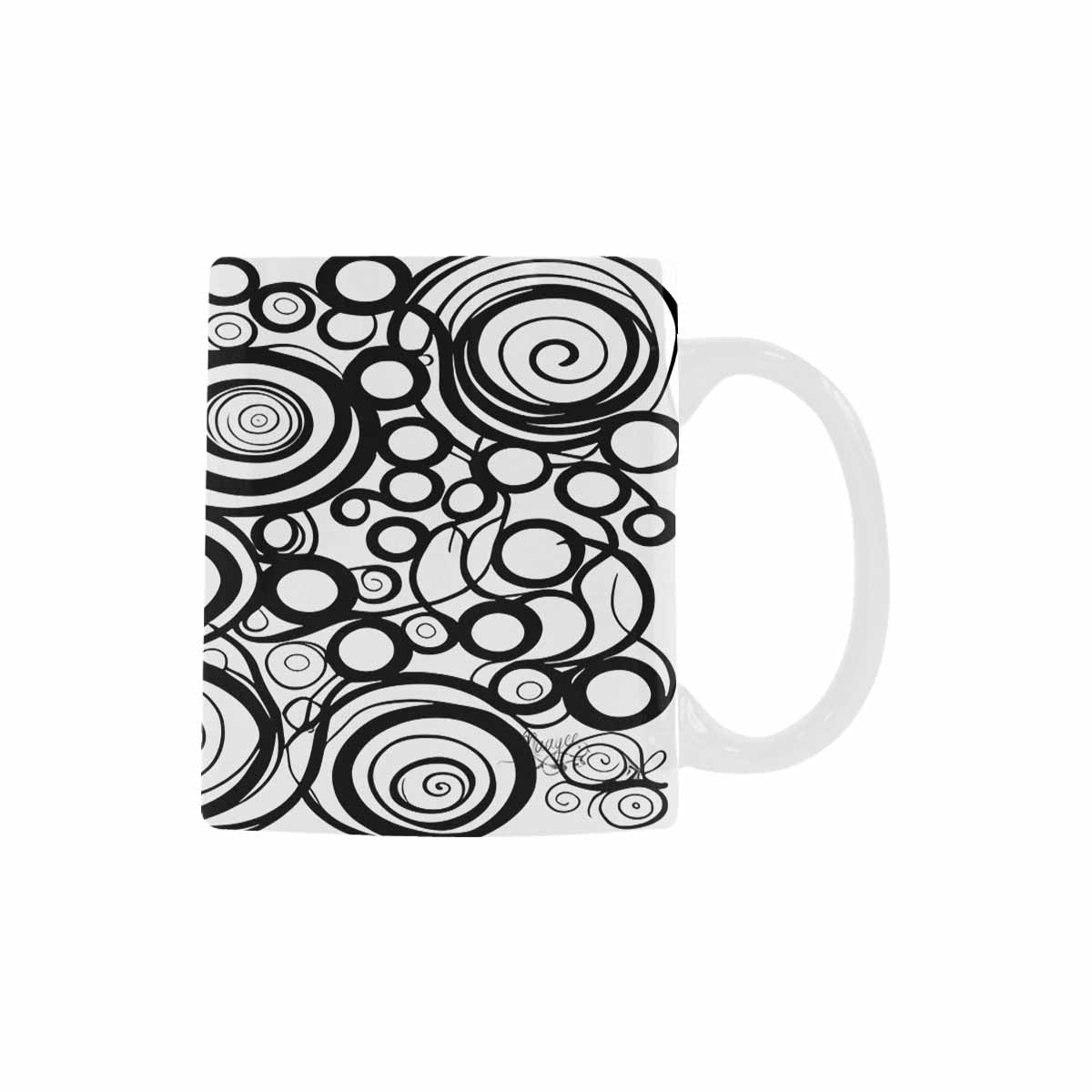 Quality Mug, coffee mug, tea cup, B & W Abstract, Set 1, design 33