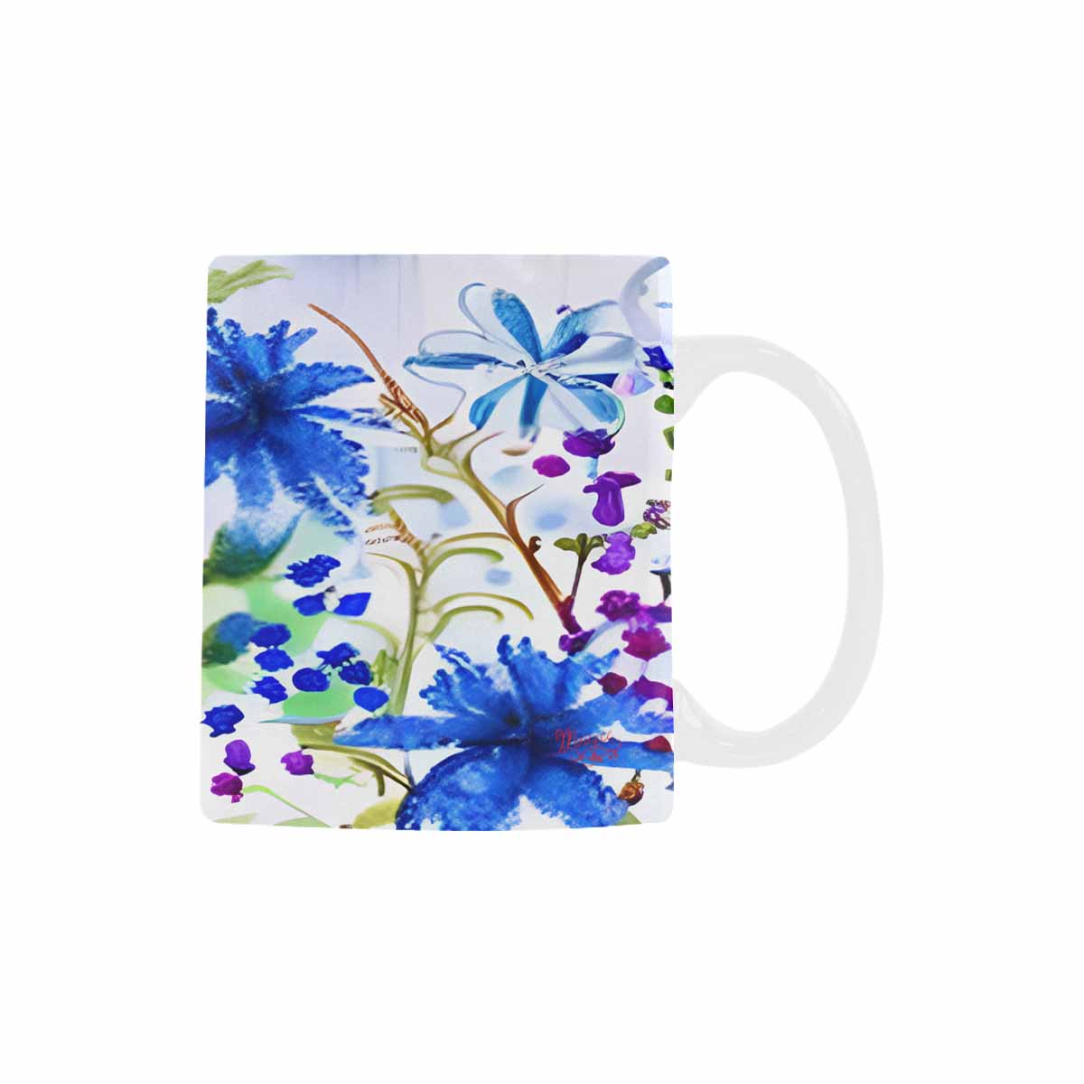 USA made Quality Mug, coffee mug, tea cup, Bright florals, Set 1, Design 6