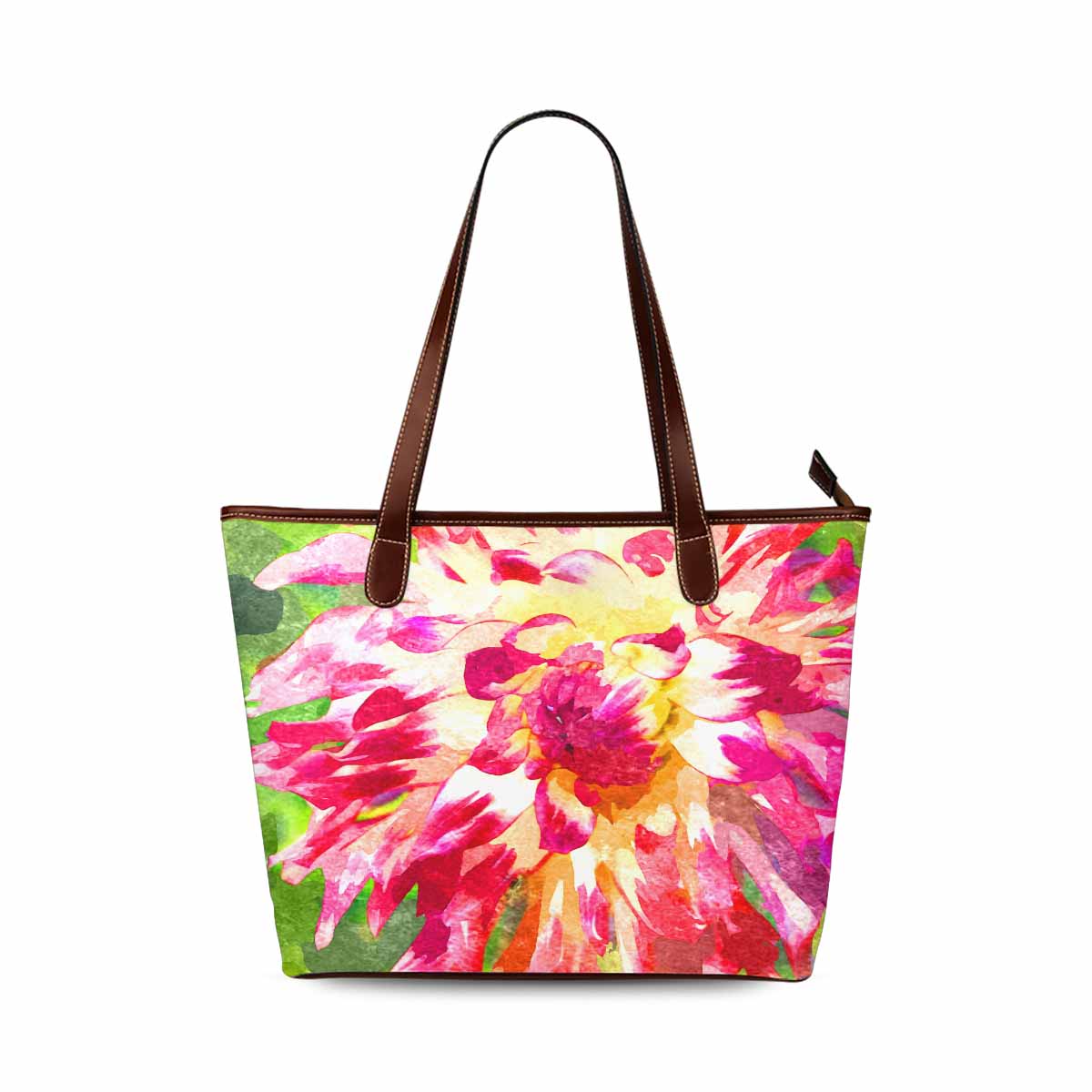Classic Fabric handbag, watercolor floral, design 2