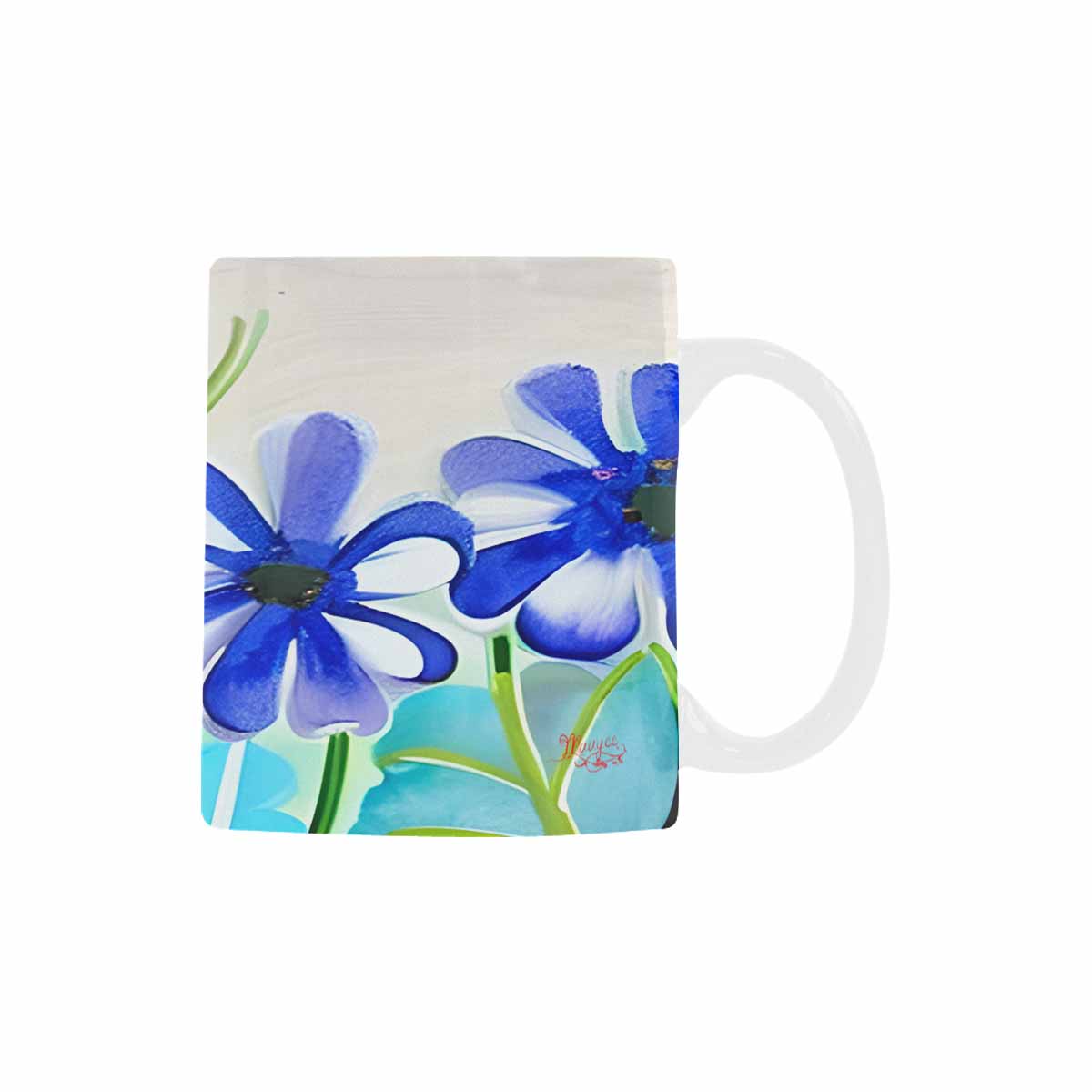 USA made Quality Mug, coffee mug, tea cup, Bright florals, Set 1, Design 60