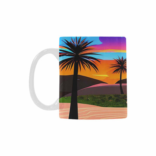 Coffee Mug, tea cup, desert scene, design 51