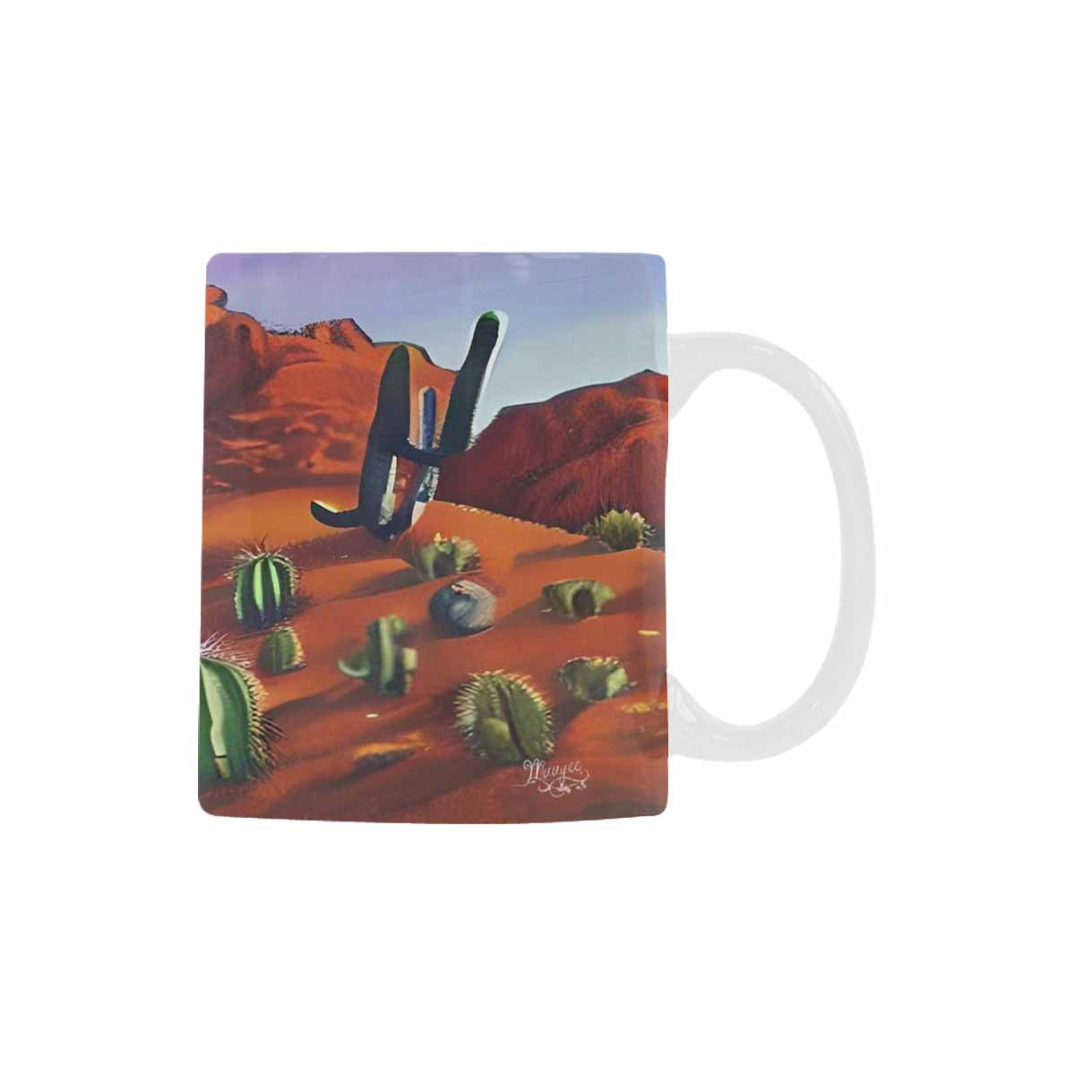 Coffee Mug, tea cup, desert scene, design 27