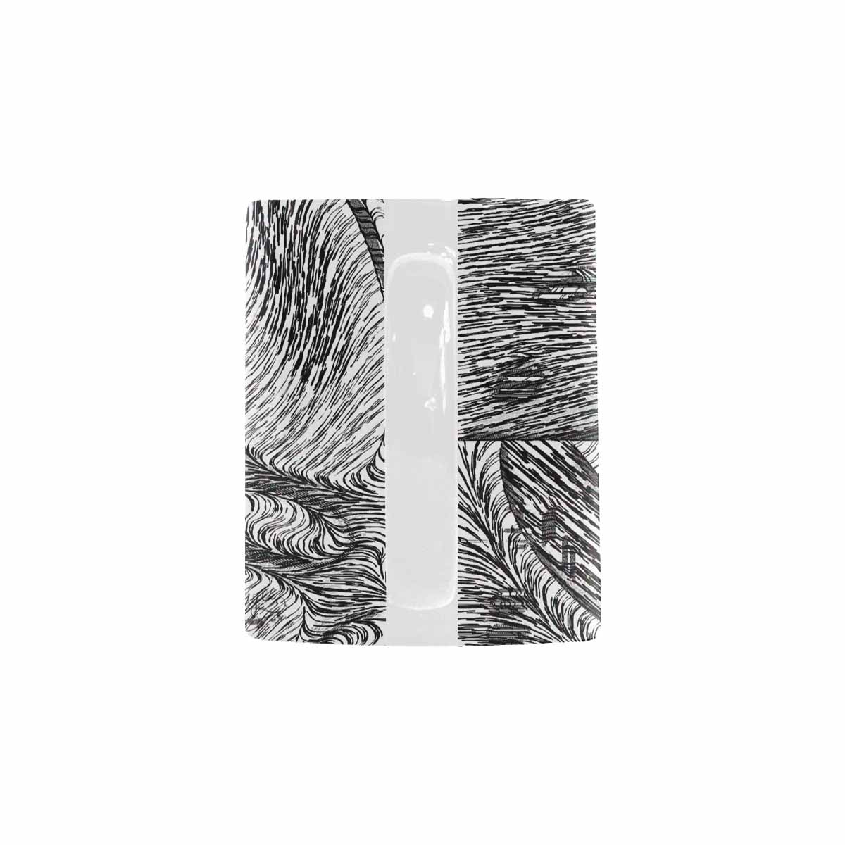 Quality Mug, coffee mug, tea cup, B & W Abstract, Set 1, design 70